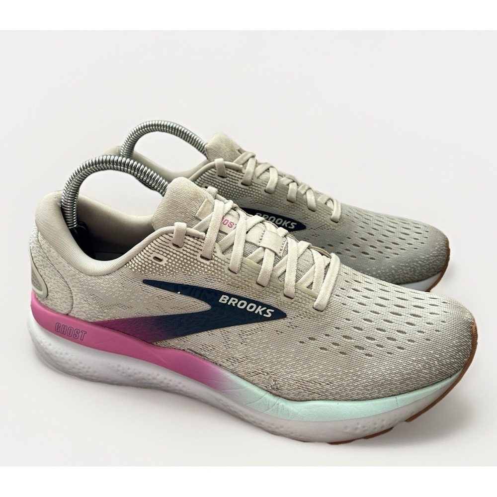 Brooks Ghost 16 1204071B175 Gray Running Shoes Sneakers Womens Size 8.5 B